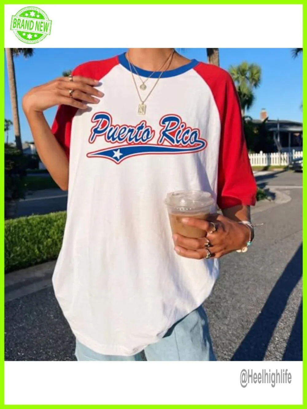 Y2k Aesthetic Oversized Boricua Graphic Tee Short Sleeve Vintage 90s Top